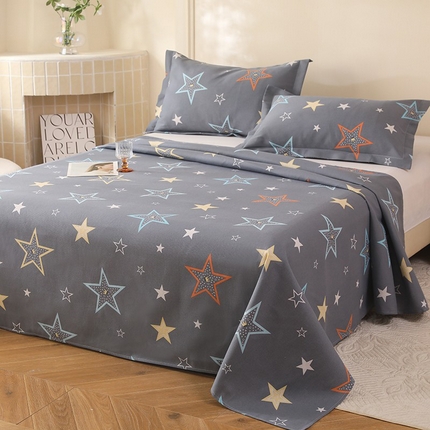 91家纺网 家纺一手货源 找家纺 幸嘉轩2025新款亲肤舒适床单三件套 星光灿烂