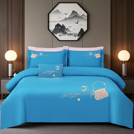 91家纺网 家纺一手货源 找家纺 （总）浩情国际婚庆供货中心 2026新款100支全棉高端刺绣中式风四件套--米尔顿系列