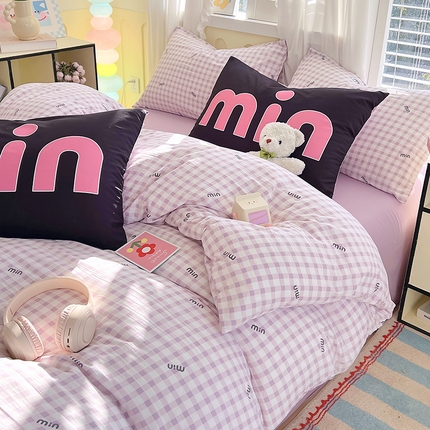 大麦乐田2025新款超柔大版印花四件套 酷酷咪妮