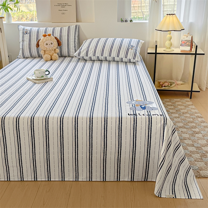 91家纺网 家纺一手货源 找家纺 笙意家纺2025新款全棉老粗布单品单床单 胡里奥-兰