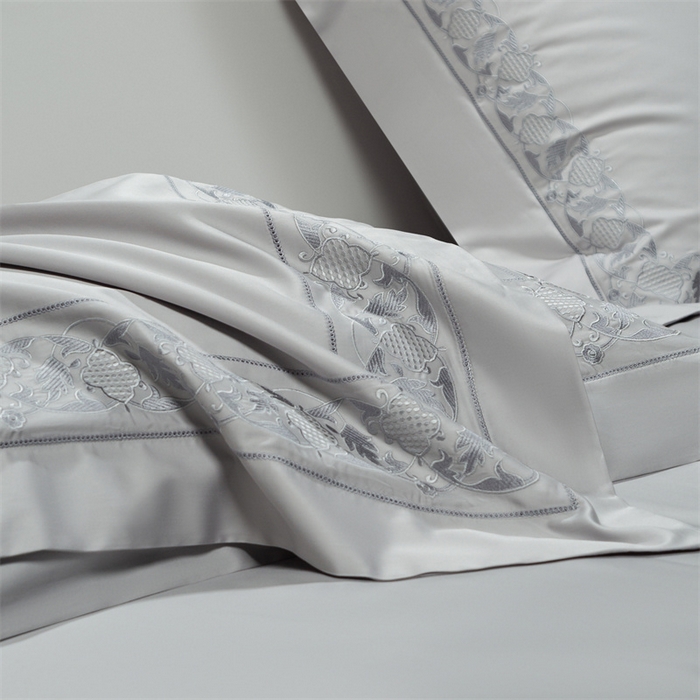 91家纺网 家纺一手货源 找家纺 高大尚婚庆馆 2025新款长绒棉四件套-简奢 简奢-绅士灰