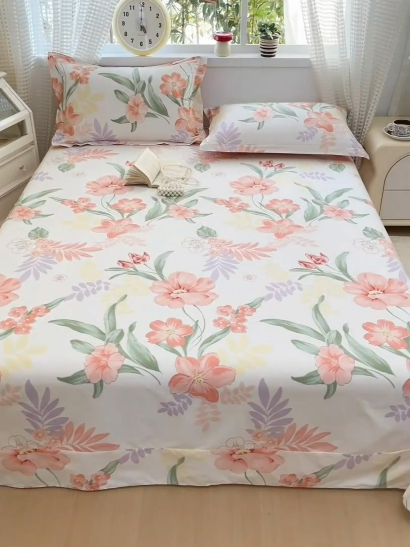 91家纺网 家纺一手货源 找家纺 元元被芯 2025新款40支13372全棉印花全棉床单 半夏