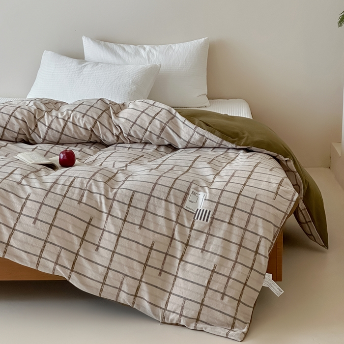 91家纺网 家纺一手货源 找家纺 （总）月夏 2025新款全棉双层纱被套全棉被套单被套