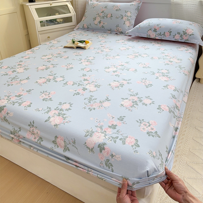 91家纺网 家纺一手货源 找家纺 元元被芯 2025新款40支13372全棉印花全棉床笠 初妤