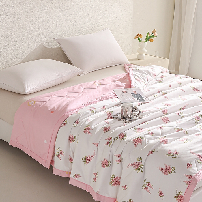 91家纺网 家纺一手货源 找家纺 元元被芯 2025新款亲肤舒适磨毛印花夏被被子被芯 盛夏