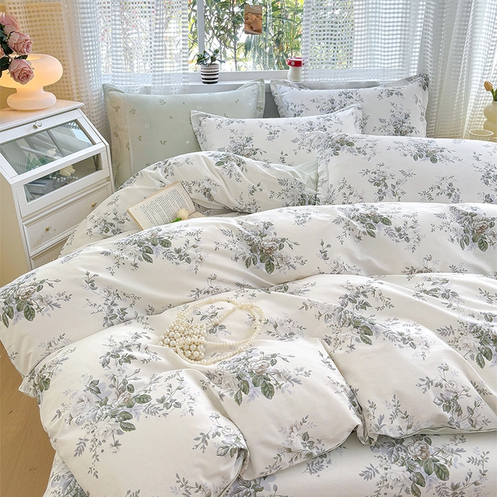 91家纺网 家纺一手货源 找家纺 元元被芯 2025新款40支13372全棉印花全棉四件套 若萱