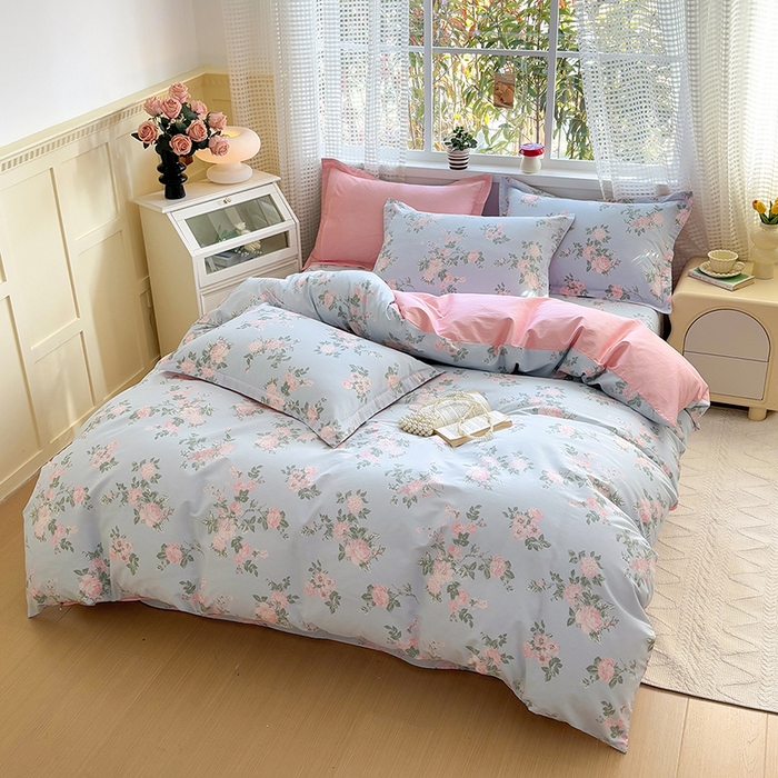 91家纺网 家纺一手货源 找家纺 元元被芯 2025新款40支13372全棉印花全棉三件套 初妤