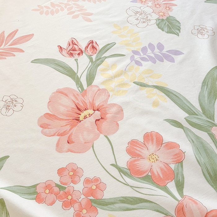 91家纺网 家纺一手货源 找家纺 元元被芯 2025新款40支13372全棉印花全棉床单 半夏