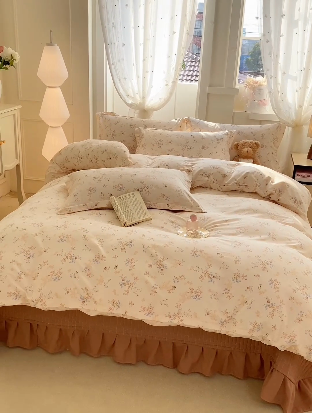 91家纺网 家纺一手货源 找家纺 梦莱斯 2025直播爆款公主风A类针织棉床盖四件套AA版被套 花边梦语