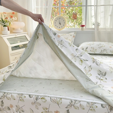 91家纺网 家纺一手货源 找家纺 （总）元元被芯 2025新款40支13372全棉印花全棉隐藏式夹棉被套