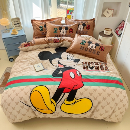典曼家纺 2025新款迪士尼大版印花卡通四件套 酷炫米奇