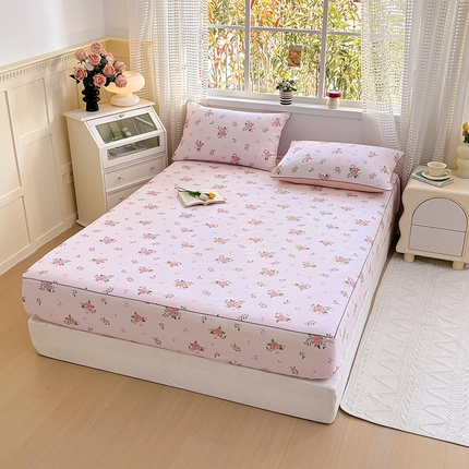 元元被芯 2025新款40支13372全棉印花全棉隐藏式夹棉床笠 诗雨