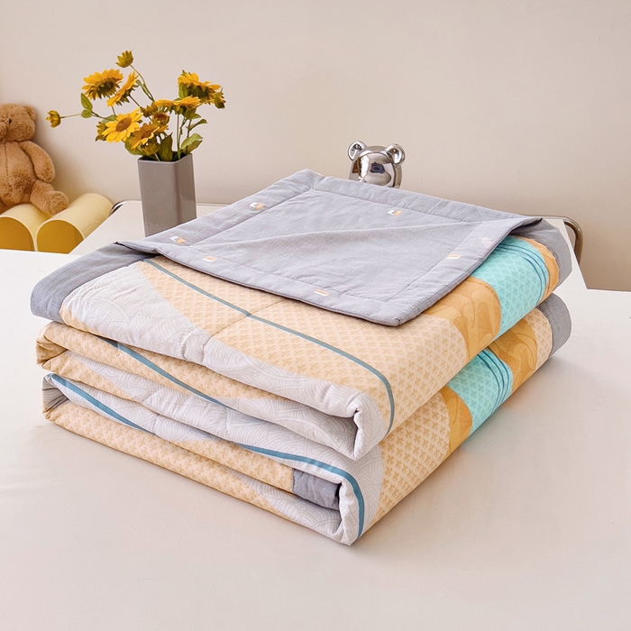 91家纺网 家纺一手货源 找家纺 鑫棉坊 【又降价啦】2025新款全棉A类印花纯棉花夏被可机洗空调被 金城之恋