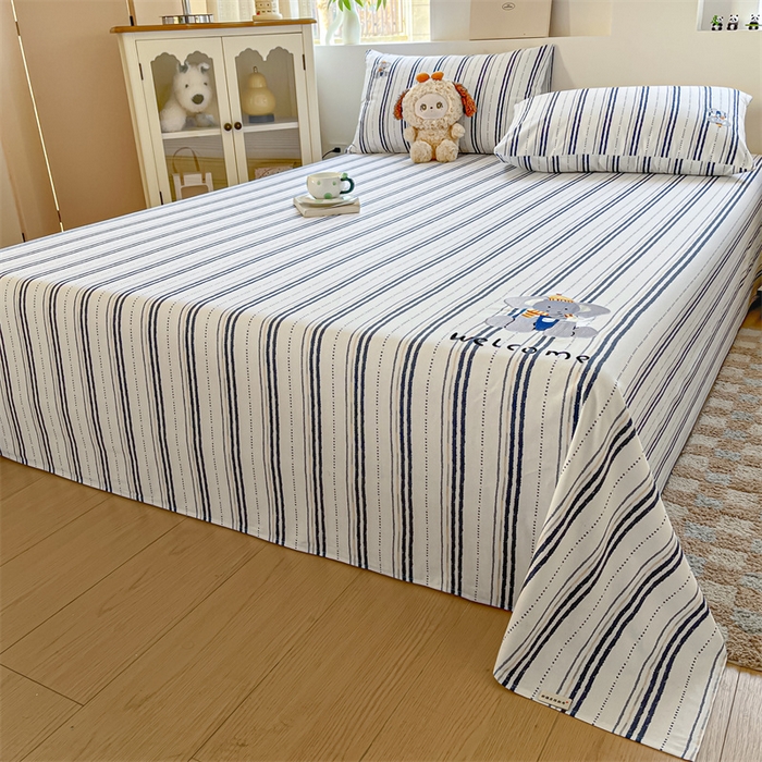 91家纺网 家纺一手货源 找家纺 笙意家纺2025新款全棉老粗布单品单床单 胡里奥-兰