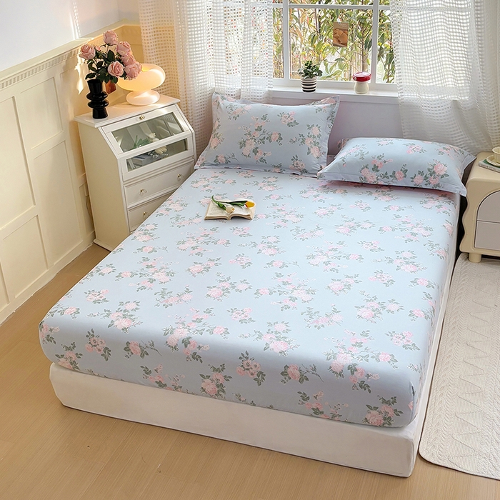 91家纺网 家纺一手货源 找家纺 元元被芯 2025新款40支13372全棉印花全棉床笠 初妤