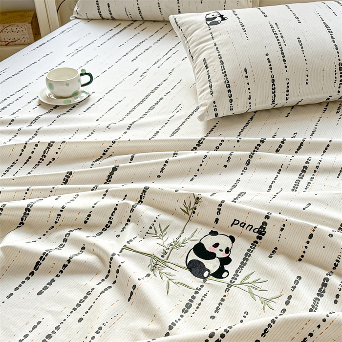 91家纺网 家纺一手货源 找家纺 笙意家纺2025新款全棉老粗布单品单床单 流星雨-灰