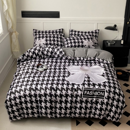 花伞家居 2025新款小香珍珠风水洗棉四件套含买家秀 水洗-优雅珍珠