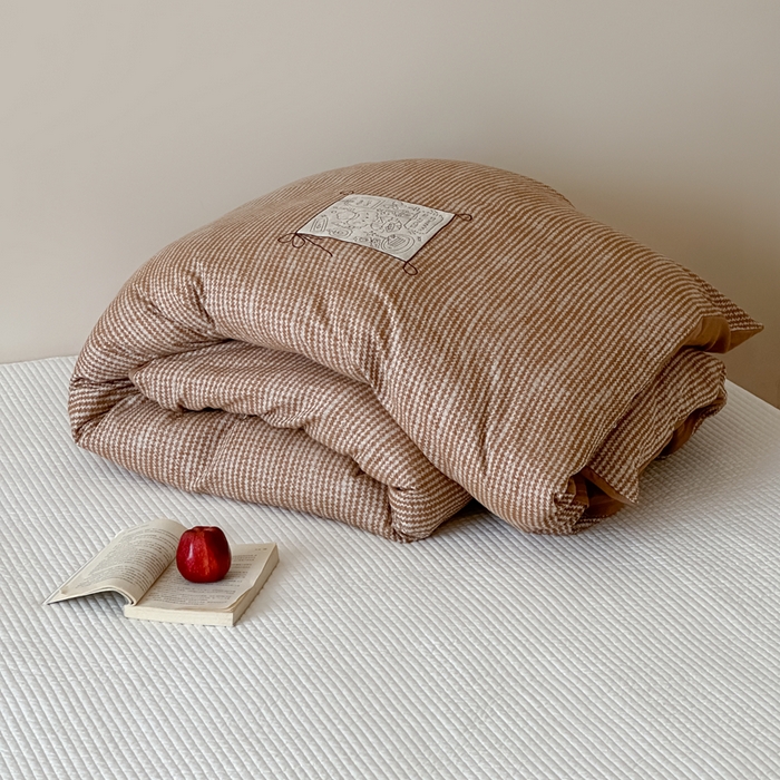 91家纺网 家纺一手货源 找家纺 月夏 莫克-橘0莫克-橘5新款全棉双层纱被套全棉被套单被套 莫克-橘