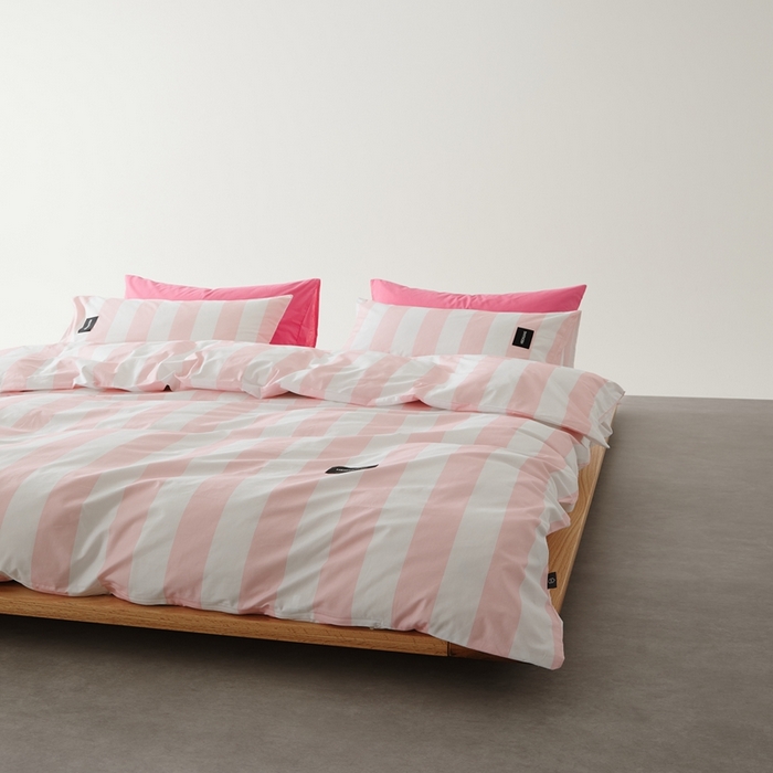 91家纺网 家纺一手货源 找家纺 棉眠 棉眠2025黑川简约条纹系列 芍药