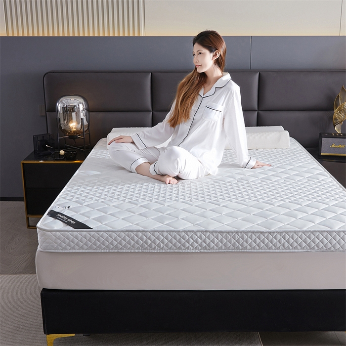 91家纺网 家纺一手货源 找家纺 艺博床垫 2025新款真丝椰棕床垫 月光白