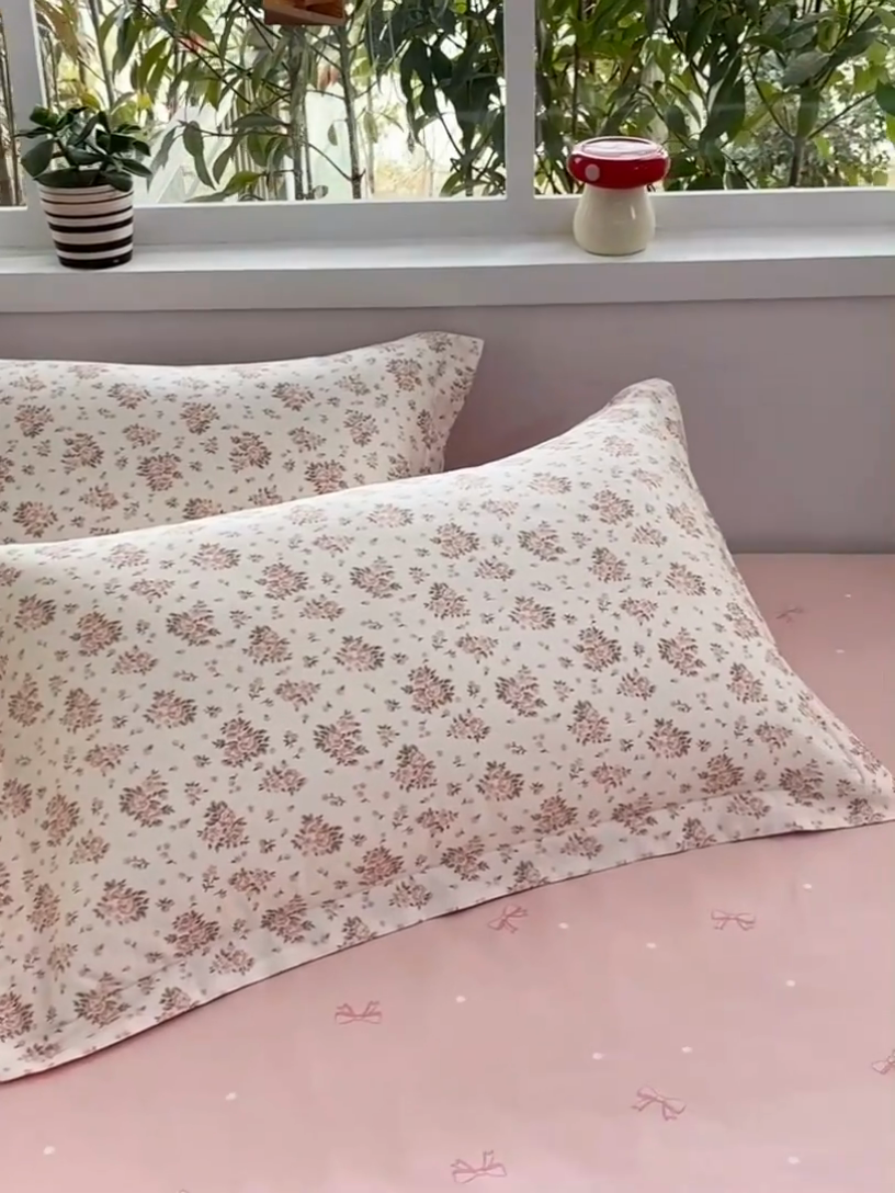 91家纺网 家纺一手货源 找家纺 元元被芯 2025新款40支13372全棉印花全棉枕套 缘月