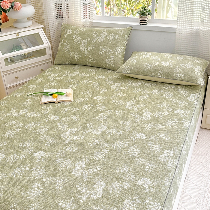 91家纺网 家纺一手货源 找家纺 元元被芯 2025新款40支13372全棉印花全棉隐藏式夹棉床笠 颂雅