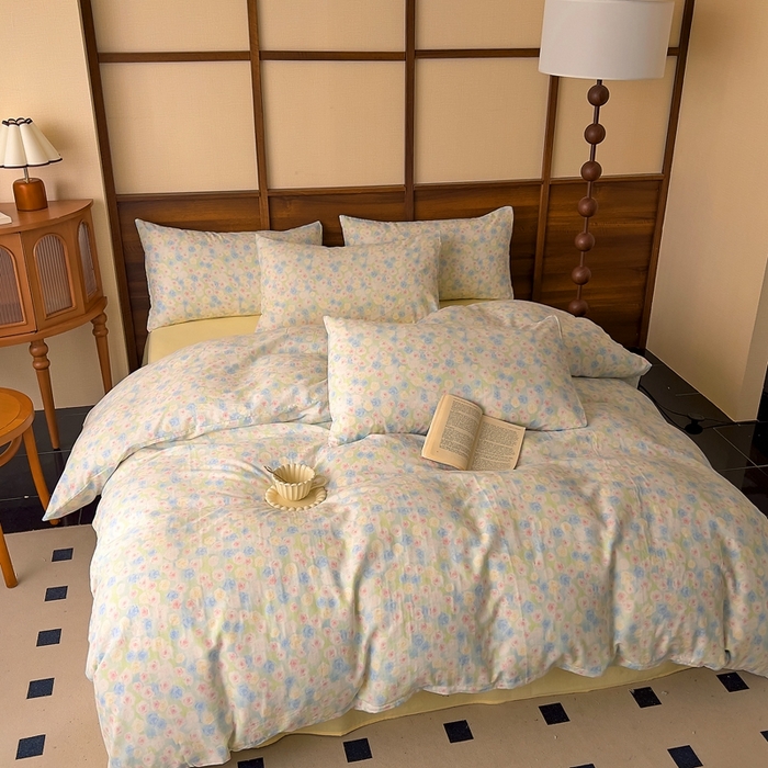 91家纺网 家纺一手货源 找家纺 （总）优品阁  2025新款A类全棉有氧双层纱四件套