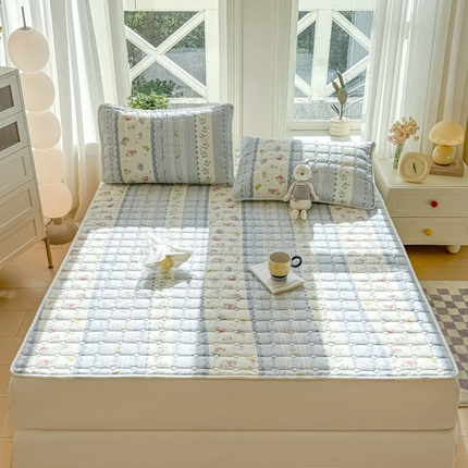 91家纺网 家纺一手货源 找家纺 （总）鸣升家纺 2025新款全棉印花床垫