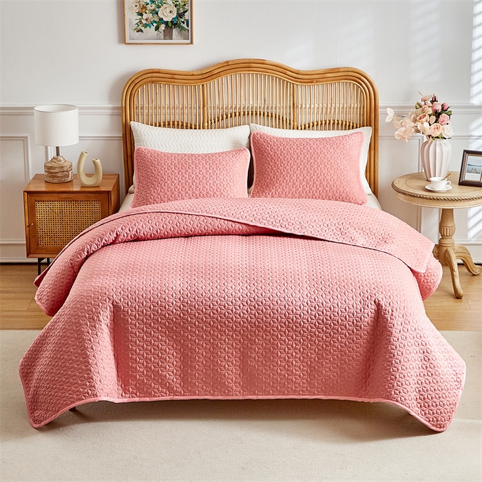 91家纺网 家纺一手货源 找家纺 温宁家纺 2025新款枕套 花瓣豆沙