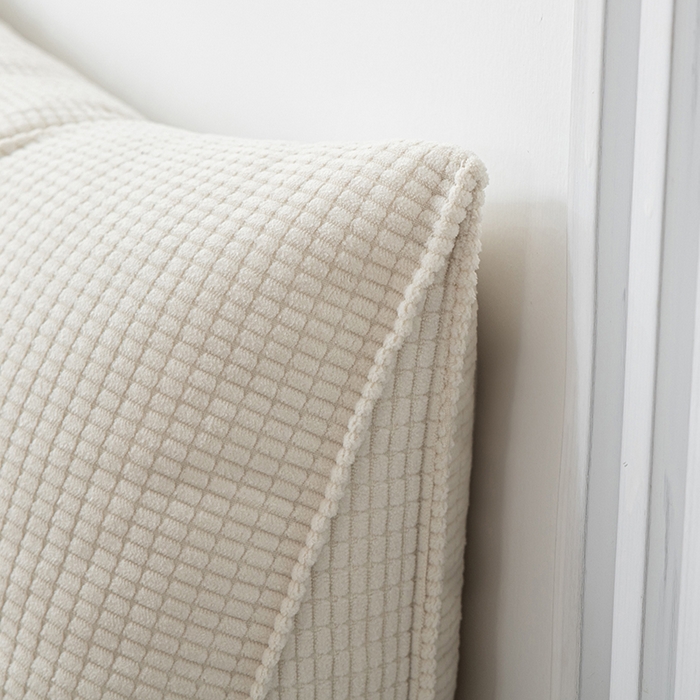 91家纺网 家纺一手货源 找家纺 美达人 2025新款玉米绒三角靠垫 雪梨白-玉米绒