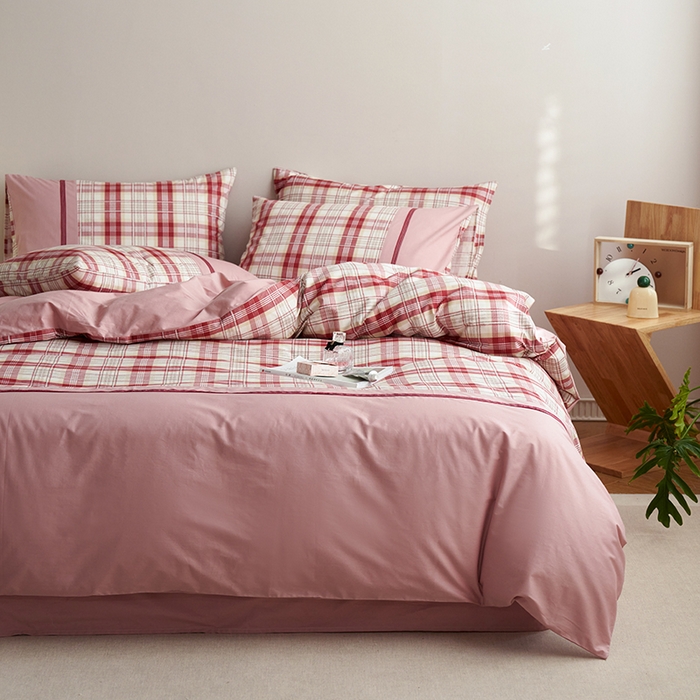 91家纺网 家纺一手货源 找家纺 （总）安莱生活 2025新款全棉日式侘寂风条格系列四件套