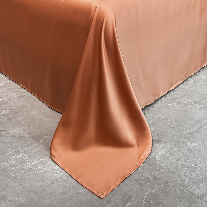 91家纺网 家纺一手货源 找家纺 露梦家纺2025新款A类水洗真丝夏被-格调 格调-秋橘色