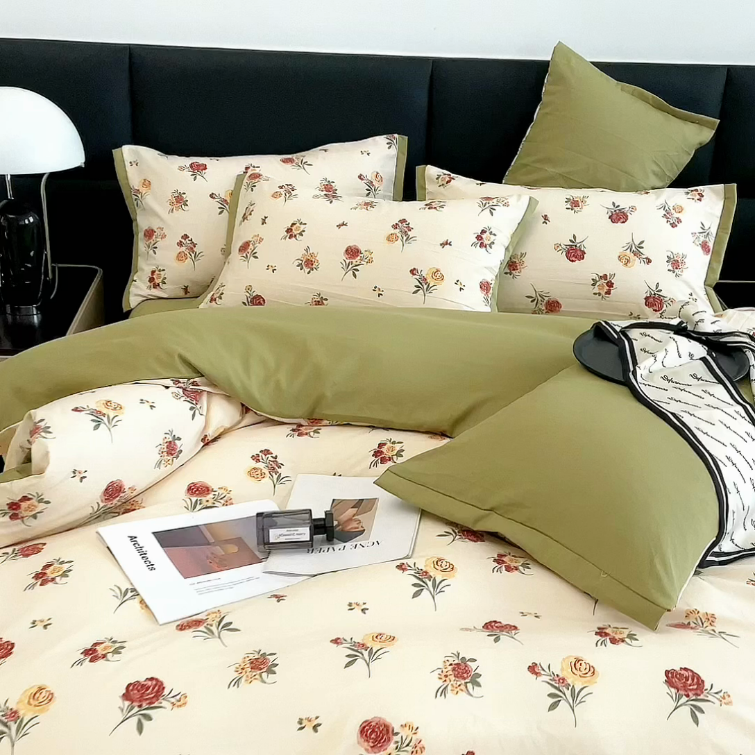 91家纺网 家纺一手货源 找家纺 （总）2025春夏新款水洗棉麻学生小号三件套