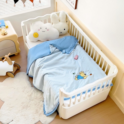 91家纺网 家纺一手货源 找家纺 （总）御棉坊 2025新款60S莱赛尔兰精天丝大豆刺绣儿童夏被子被芯