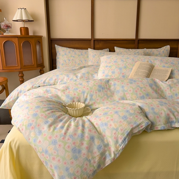 91家纺网 家纺一手货源 找家纺 （总）优品阁  2025新款A类全棉有氧双层纱四件套