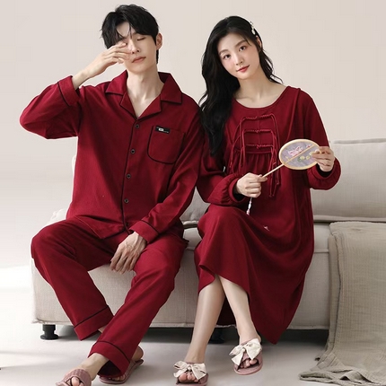 91家纺网 家纺一手货源 找家纺 （总）洛兰沙家居馆【只代发】【只代发】 拉架棉婚庆睡袍家居服