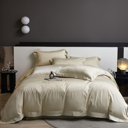 91家纺网 家纺一手货源 找家纺 （总）淳绵家居 2025新款50*50S长绒棉贡缎提花手工立体埋绳工艺四件套（礼盒包装）