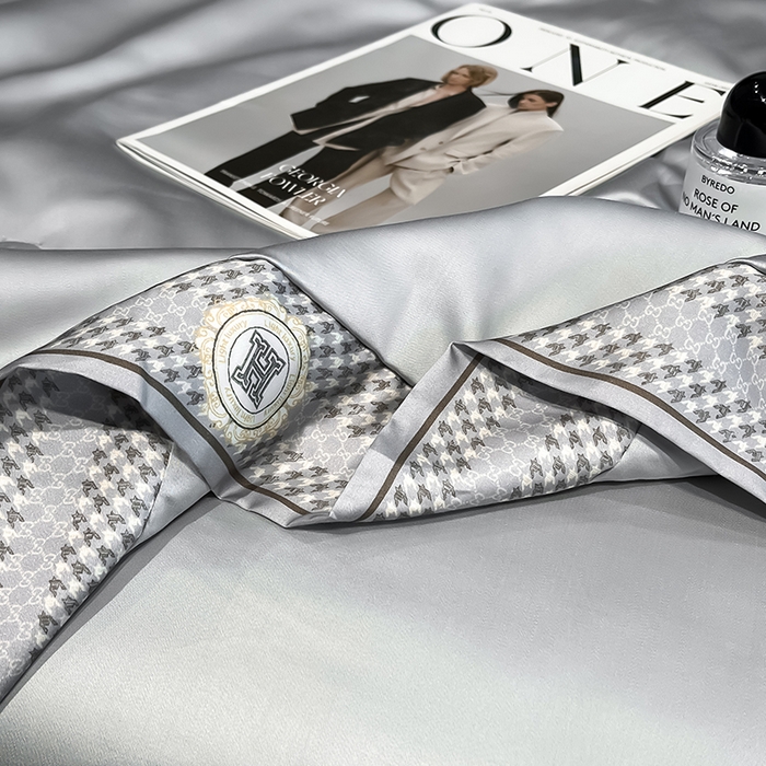 91家纺网 家纺一手货源 找家纺 露梦家纺2025新款A类水洗真丝夏被-格调 格调-薄雾灰