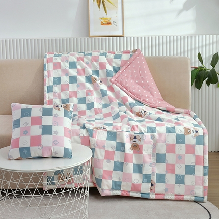 91家纺网 家纺一手货源 找家纺 （总）冬巢 2024新款13372纯棉抱枕被靠背空调被沙发靠垫