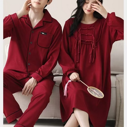 （总）洛兰沙家居馆【只代发】【只代发】 拉架棉婚庆睡袍家居服