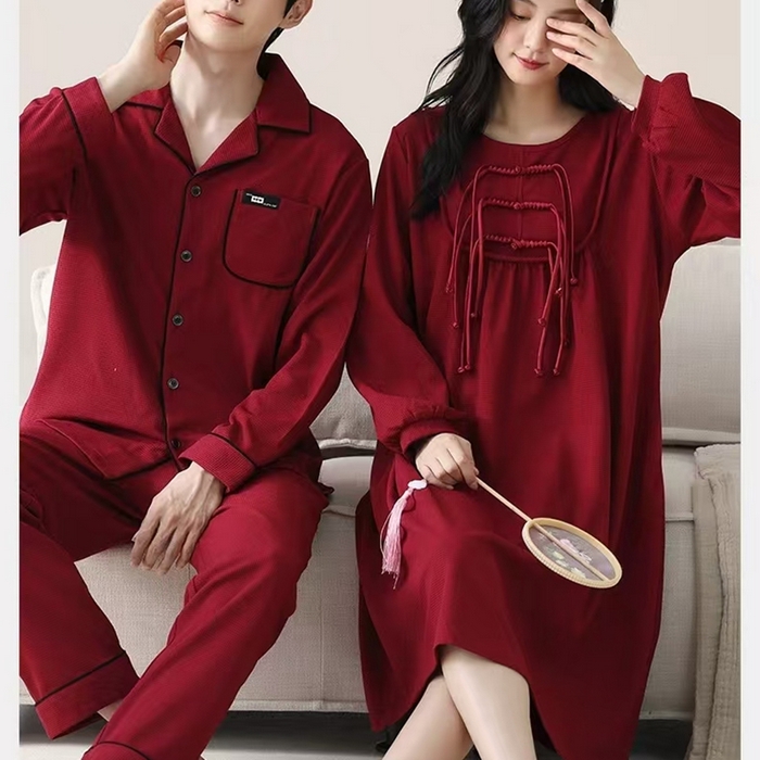 91家纺网 家纺一手货源 找家纺 （总）洛兰沙家居馆【只代发】【只代发】 拉架棉婚庆睡袍家居服