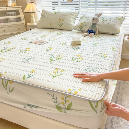 世纪绒品 2026新款印花卡通床笠款乳胶凉席 郁金香