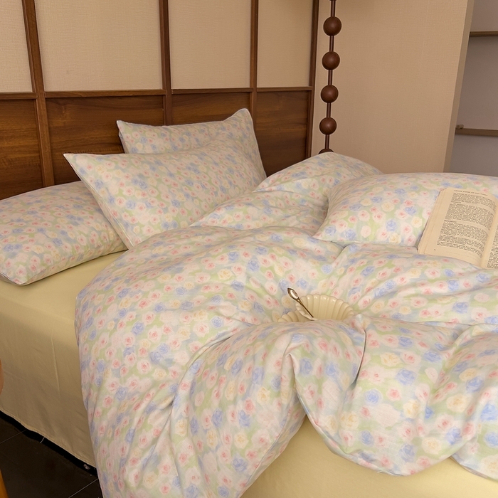 91家纺网 家纺一手货源 找家纺 （总）优品阁  2025新款A类全棉有氧双层纱四件套