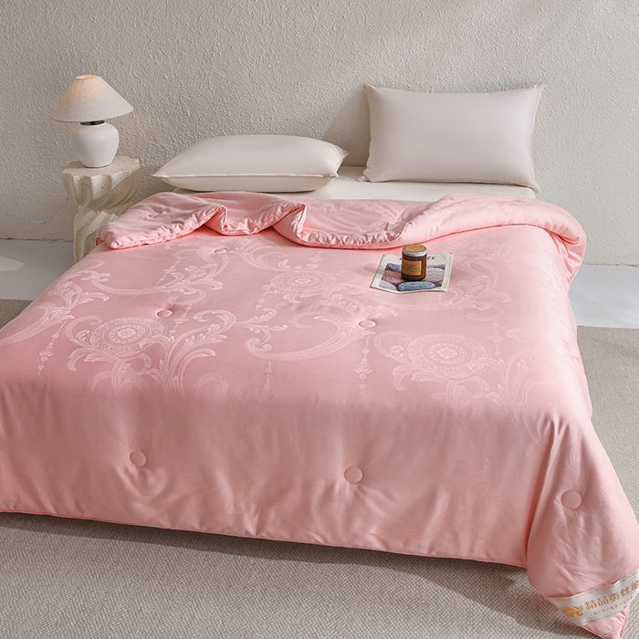 91家纺网 家纺一手货源 找家纺 棠婷 2025新款蚕丝被 粉色