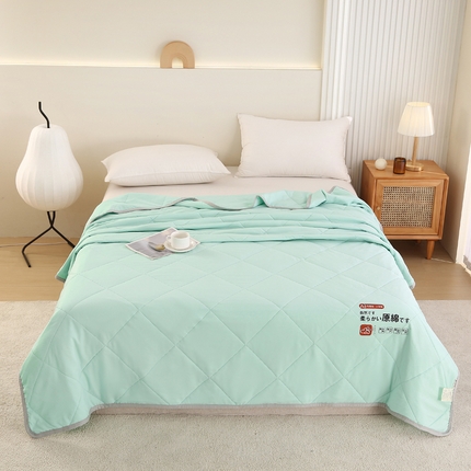 91家纺网 家纺一手货源 找家纺 （总）薇玛仕 2025新款超声波原棉大豆夏凉被纯色双空调被