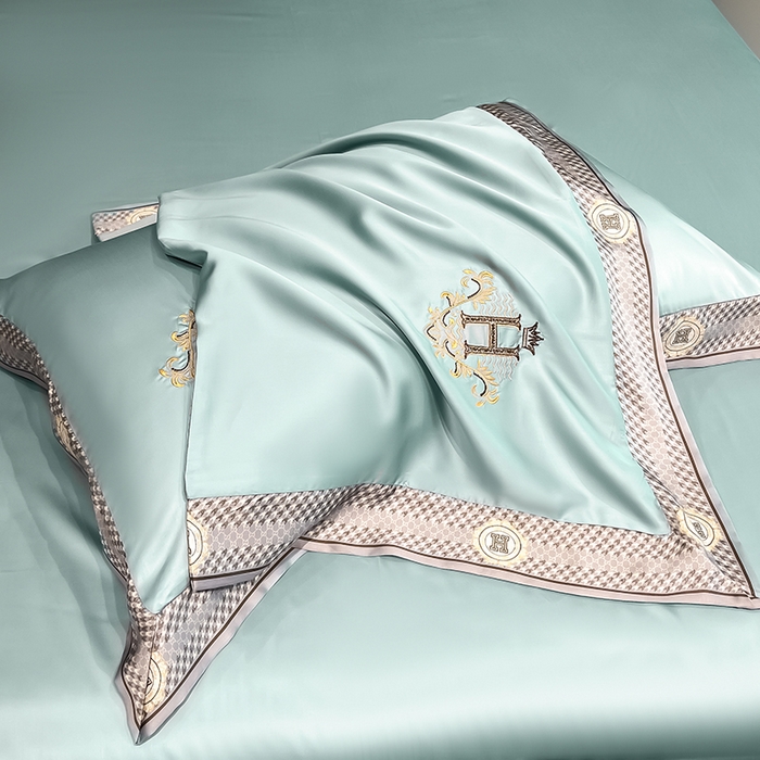 91家纺网 家纺一手货源 找家纺 露梦家纺2025新款A类水洗真丝夏被-格调 格调-水绿