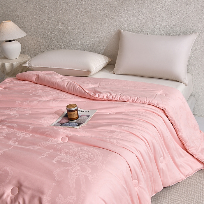 91家纺网 家纺一手货源 找家纺 棠婷 2025新款蚕丝被 粉色