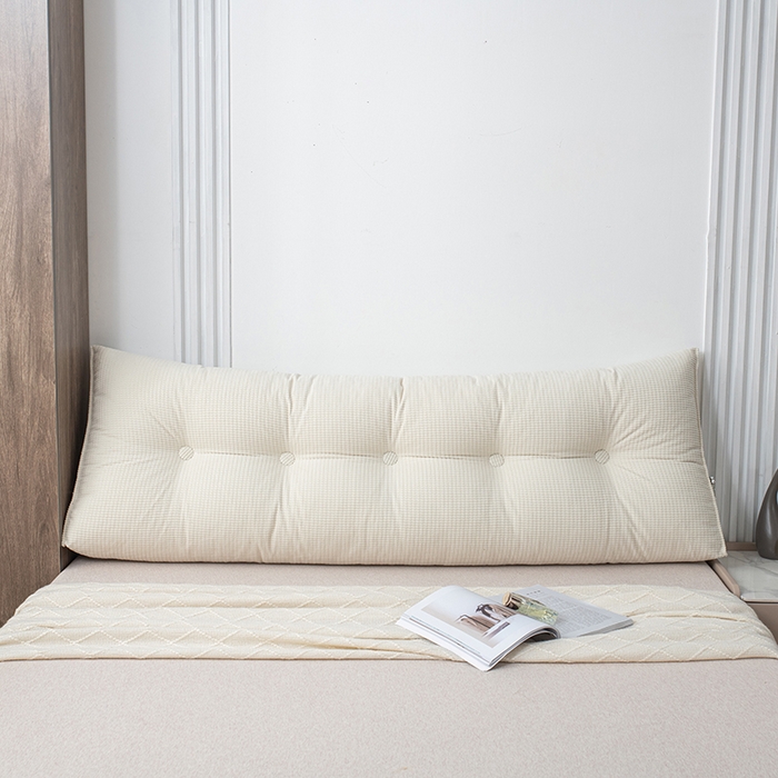 91家纺网 家纺一手货源 找家纺 美达人 2025新款玉米绒三角靠垫 雪梨白-玉米绒