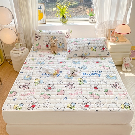 91家纺网 家纺一手货源 找家纺 （总）鸣升家纺 2025新款全棉印花床垫