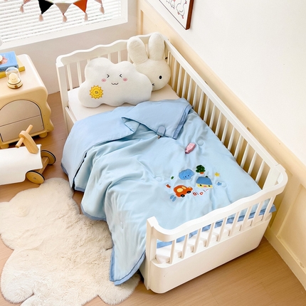 91家纺网 家纺一手货源 找家纺 （总）御棉坊 2025新款60S莱赛尔兰精天丝大豆刺绣儿童夏被子被芯